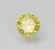 0.18 CARAT CANARY YELLOW ROUND BRILLIANT NATURAL LOOSE DIAMOND FOR JEWELRY 3.59MM *REAL IS RARE. REAL IS A DIAMOND