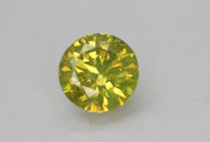 CERTIFIED 1.01 CARAT LEMON GREEN SI2 ROUND BRILLIANT NATURAL LOOSE DIAMOND 6.55MM  *360 PROFESSIONAL VIDEO & IMAGES