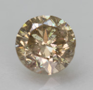 CERT 1.04 CARAT BROWN YELLOW SI1 ROUND BRILLIANT NATURAL EARTH MINED DIAMOND 6.3MM  *360 PROFESSIONAL VIDEO & IMAGES