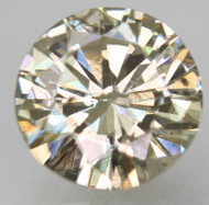 Certified 1.51 Carat Fancy Light Brownish Yellow Color SI1 Round Brilliant Natural Earth Mined Loose Diamond 7.61mm