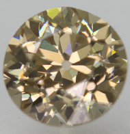 Certified 1.00 Carat Fancy Intense Yellowish Brown VVS1 Old Cut Round Natural Earth Mined Loose Diamond 6.16mm