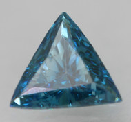 0.27 CARAT VIVID BLUE VVS2 TRIANGLE NATURAL LOOSE DIAMOND 4.97X4.86MM *360 PROFESSIONAL VIDEO & IMAGES