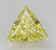 0.13 CARAT CANARY YELLOW VS2 TRIANGLE NATURAL EARTH MINED LOOSE DIAMOND FOR RING 3.60X3.53MM *REAL IS RARE, IS A DIAMOND