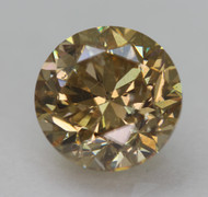 CERTIFIED 2.08 CARAT BROWN YELLOW VS1 ROUND BRILLIANT NATURAL EARTH MINED LOOSE DIAMOND 7.65MM  *360 REAL VIDEO & IMAGES