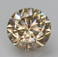 CERTIFIED 2.00 CARAT YELLOW BROWN VS2 ROUND BRILLIANT NATURAL EARTH MINED LOOSE DIAMOND 7.68MM  *360 REAL VIDEO & IMAGES