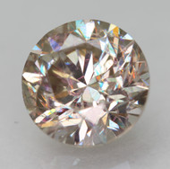 CERTIFIED 1.53 CARAT YELLOW BROWN VVS2 ROUND BRILLIANT NATURAL EARTH MINED LOOSE DIAMOND 7.02MM  *360 REAL VIDEO & PICS
