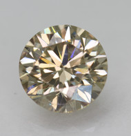 CERTIFIED 1.35 CARAT BROWN YELLOW VVS2 ROUND BRILLIANT NATURAL EARTH MINED LOOSE DIAMOND 6.94MM  *360 REAL VIDEO & PICS
