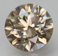CERTIFIED 1.05 CARAT FANCY BROWN VVS2 ROUND BRILLIANT NATURAL EARTH MINED LOOSE DIAMOND 6.5MM  *360 REAL VIDEO & IMAGES