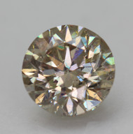 CERTIFIED 1.26 CARAT YELLOW BROWN VVS2 ROUND BRILLIANT NATURAL EARTH MINED LOOSE DIAMOND 6.73MM  *360 REAL VIDEO & PICS