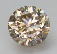 CERTIFIED 2.52 CARAT YELLOW BROWN VVS2 ROUND BRILLIANT NATURAL EARTH MINED LOOSE DIAMOND 8.26MM  *360 REAL VIDEO & PICS