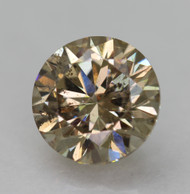 CERTIFIED 1.08 CARAT YELLOW BROWN VS1 ROUND BRILLIANT NATURAL EARTH MINED LOOSE DIAMOND 6.49MM  *360 REAL VIDEO & IMAGES