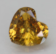 CERTIFIED 1.01 CARAT ORANGY YELLOW VS2 HEART SHAPE NATURAL EARTH MINED LOOSE DIAMOND 7.53X6.7MM  *360 REAL VIDEO & PICS