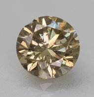 CERTIFIED 1.03 CARAT BROWN YELLOW VS1 ROUND BRILLIANT NATURAL EARTH MINED LOOSE DIAMOND 6.33MM  *360 REAL VIDEO & IMAGES