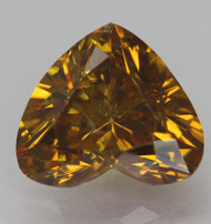 CERTIFIED 1.11 CARAT YELLOW ORANGE SI1 HEART SHAPE NATURAL EARTH MINED LOOSE DIAMOND 7.2X6.38MM  *360 REAL VIDEO & PICS