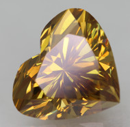 CERTIFIED 1.37 CARAT ORANGY YELLOW VVS1 HEART SHAPE NATURAL EARTH MINED LOOSE DIAMOND 7.75X6.65MM  *360 VIDEO & IMAGES