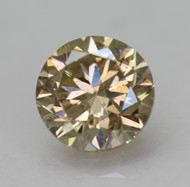 CERTIFIED 1.02 CARAT YELLOW BROWN VVS2 ROUND BRILLIANT NATURAL EARTH MINED LOOSE DIAMOND 6.22MM  *360 REAL VIDEO & PICS