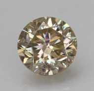 CERTIFIED 0.97 CARAT YELLOW BROWN VVS2 ROUND BRILLIANT NATURAL EARTH MINED LOOSE DIAMOND 6.01MM  *360 REAL VIDEO & PICS