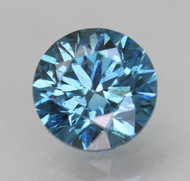 CERTIFIED 0.51 CARAT VIVID BLUE VVS2 ROUND BRILLIANT NATURAL EARTH MINED LOOSE DIAMOND 4.91MM  *360 REAL VIDEO & IMAGES