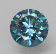 CERTIFIED 0.87 CARAT VIVID BLUE VVS2 ROUND BRILLIANT NATURAL EARTH MINED LOOSE DIAMOND 5.92MM  *360 REAL VIDEO & IMAGES