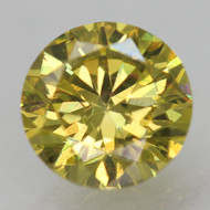 CERTIFIED 0.49 CARAT CANARY YELLOW VVS2 ROUND BRILLIANT NATURAL EARTH MINED LOOSE DIAMOND 5MM  *360 REAL VIDEO & IMAGES