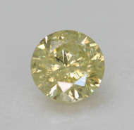 0.51 Carat Fancy Yellow Round Brilliant Natural Earth Mined Loose Diamond 4.95mm *360 PROFESSIONAL VIDEO & IMAGES