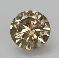 0.52 CARAT YELLOWISH BROWN VS2 ROUND BRILLIANT NATURAL EARTH MINED LOOSE DIAMOND 5.2MM *360 PROFESSIONAL VIDEO & IMAGES