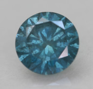 0.57 CARAT VIVID BLUE SI2 ROUND BRILLIANT NATURAL EARTH MINED LOOSE DIAMOND 5.42MM *360 PROFESSIONAL VIDEO & IMAGES