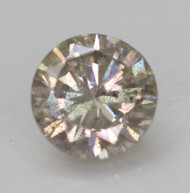 0.69 Carat Fancy Brownish Silver SI3 Round Brilliant Natural Earth Mined Loose Diamond 5.72mm *360 REAL VIDEO& PICS