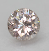Certified 0.56 Carat Fancy Pink SI2 Round Brilliant Natural Earth Mined Loose Diamond 5.26mm  *360 REAL VIDEO & PICS