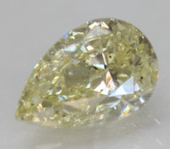 Certified 1.08 Carat Fancy Yellow SI1 Pear Shape Natural Earth Mined Loose Diamond 8x5.35mm  *360 REAL VIDEO & PICS