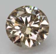 CERTIFIED 1.01 CARAT YELLOW BROWN VVS2 ROUND BRILLIANT NATURAL EARTH MINED LOOSE DIAMOND 6.55MM  *360 REAL VIDEO & PICS