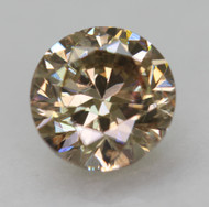 CERTIFIED 0.96 CARAT YELLOW BROWN VVS2 ROUND BRILLIANT NATURAL EARTH MINED LOOSE DIAMOND 6.11MM  *360 REAL VIDEO & PICS