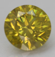 CERTIFIED 1.03 CARAT VIVID YELLOW VS1 ROUND BRILLIANT NATURAL EARTH MINED LOOSE DIAMOND 6.42MM  *360 REAL VIDEO & PICS