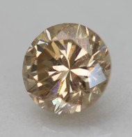 CERTIFIED 0.58 CARAT YELLOW BROWN VVS1 ROUND BRILLIANT NATURAL EARTH MINED LOOSE DIAMOND 5.18MM  *360 REAL VIDEO & PICS