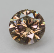 CERTIFIED 1.03 CARAT YELLOW BROWN VVS2 ROUND BRILLIANT NATURAL EARTH MINED LOOSE DIAMOND 6.47MM  *360 REAL VIDEO & PICS