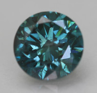 CERTIFIED 1.00 CARAT VIVID BLUE VS2 ROUND BRILLIANT NATURAL EARTH MINED LOOSE DIAMOND 6.15MM  *360 REAL VIDEO & PICS