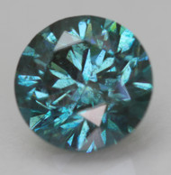 CERTIFIED 1.45 CARAT VIVID BLUE VS2 ROUND BRILLIANT NATURAL EARTH MINED LOOSE DIAMOND 7.26MM  *360 REAL VIDEO & PICS