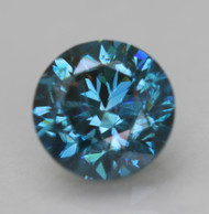 CERTIFIED 1.02 CARAT VIVID BLUE VS2 ROUND BRILLIANT NATURAL EARTH MINED LOOSE DIAMOND 6.19MM  *360 REAL VIDEO & PICS