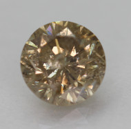 0.47 Carat Yellow Brown SI3 Round Brilliant Natural Earth Mined Loose Diamond For Ring 4.84mm *360 REAL VIDEO & PICTURES