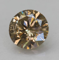 0.44 Carat Yellow Brown Round Brilliant Natural Earth Mined Loose Diamond For Ring 4.97mm *360 REAL VIDEO & PICTURES