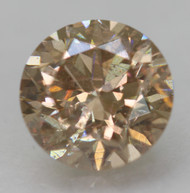 0.48 CARAT YELLOW BROWN VS1 ROUND BRILLIANT NATURAL EARTH MINED LOOSE DIAMOND FOR RING 4.88MM *360 REAL VIDEO & PICTURES
