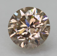 0.54 CARAT YELLOW BROWN VS1 ROUND BRILLIANT NATURAL EARTH MINED LOOSE DIAMOND FOR RING 5.09MM *360 REAL VIDEO & PICTURES