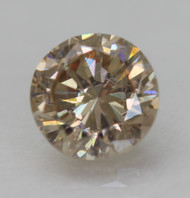 0.42 CARAT YELLOW BROWN VVS2 ROUND BRILLIANT NATURAL EARTH MINED LOOSE DIAMOND FOR RING 4.69MM *360 REAL VID & PICTURES