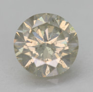 0.53 Carat Brown Yellow SI3 Round Brilliant Natural Earth Mined Loose Diamond For Ring 5.23mm *360 REAL VIDEO & PICTURES