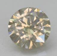 0.60 Carat Brown Yellow SI3 Round Brilliant Natural Earth Mined Loose Diamond For Ring 5.5mm *360 REAL VIDEO & PICTURES