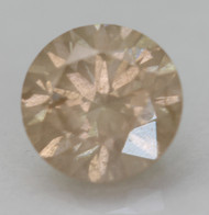 0.66 Carat Brown Orange Round Brilliant Natural Earth Mined Loose Diamond For Ring 5.62mm *360 REAL VIDEO & PICTURES
