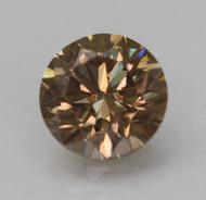 0.44 CARAT YELLOW BROWN VS2 ROUND BRILLIANT NATURAL EARTH MINED LOOSE DIAMOND FOR RING 4.76MM *360 REAL VIDEO & PICTURES