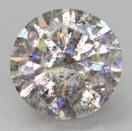 CERTIFIED 1.01 CARAT FANCY SILVER SI2 ROUND BRILLIANT NATURAL EARTH MINED LOOSE DIAMOND 6.49MM  *360 REAL VIDEO & IMAGES