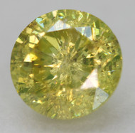 CERTIFIED 0.51 CARAT CANARY YELLOW SI1 ROUND BRILLIANT NATURAL EARTH MINED LOOSE DIAMOND 4.98MM  360 REAL VIDEO & IMAGES