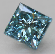 CERTIFIED 0.73 CARAT VIVID BLUE SI1 PRINCESS NATURAL EARTH MINED LOOSE DIAMOND 4.9X4.63MM  *360 REAL VIDEO & IMAGES